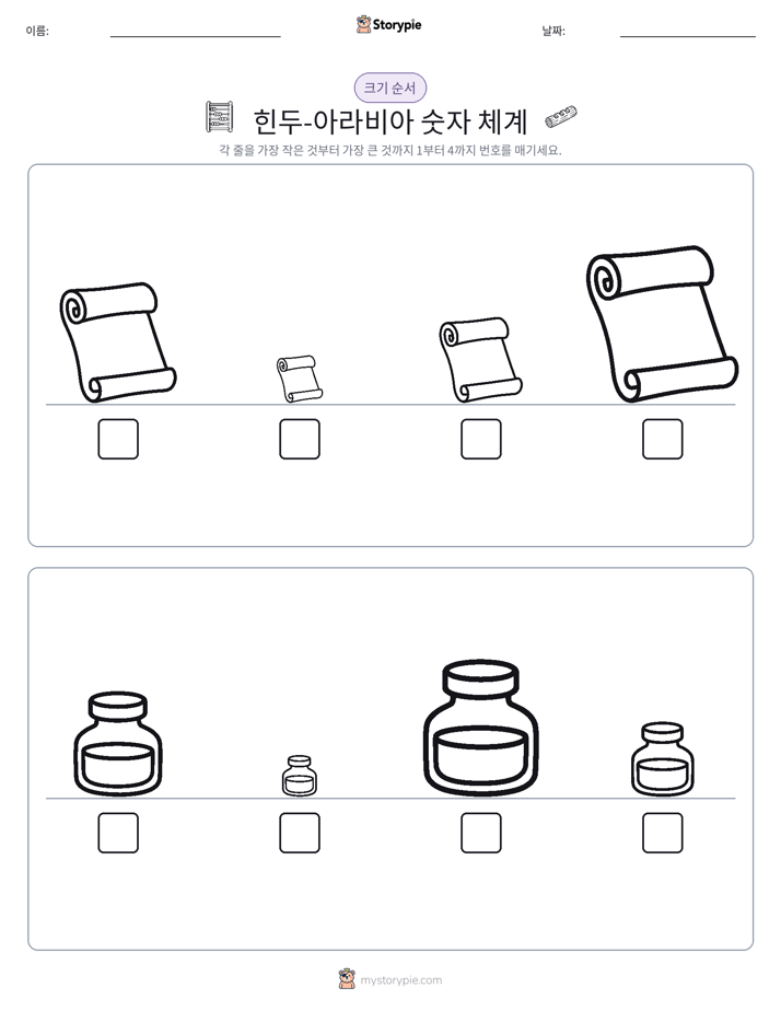 크기 순서