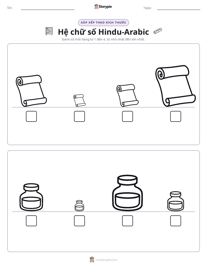 Thứ Tự Kích Thước