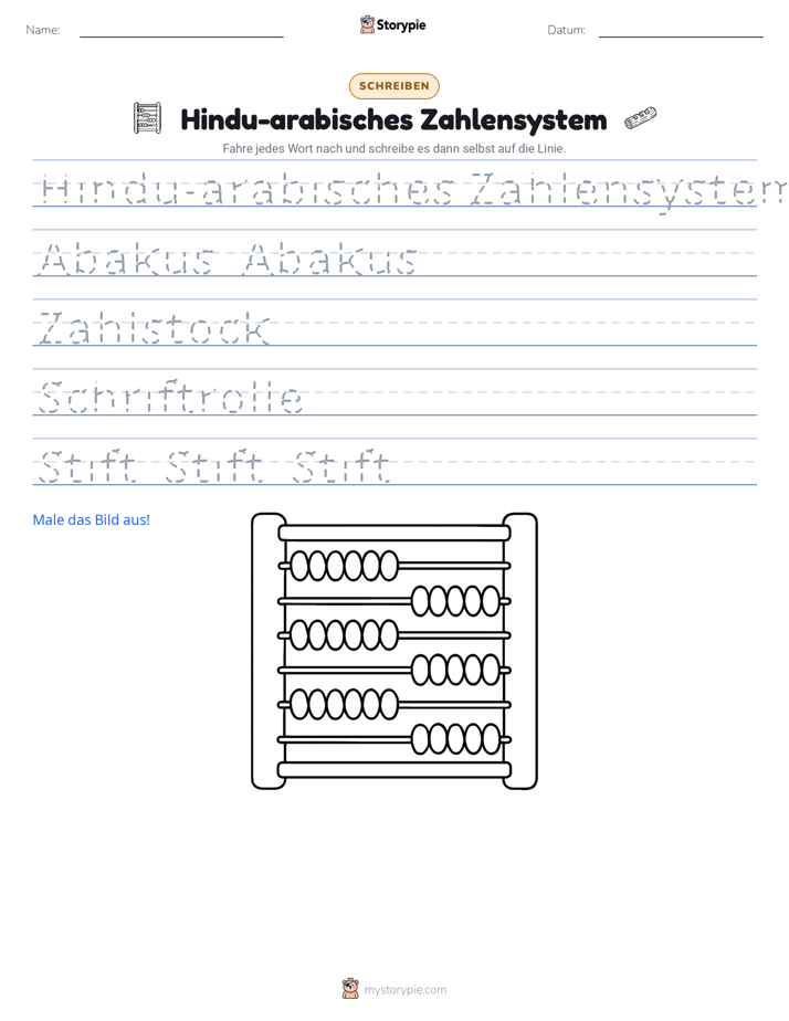 Schreibübung