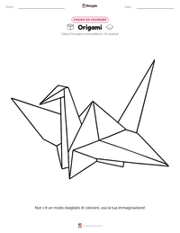 Anteprima della scheda stampabile di Origami