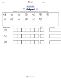 Origami druckbare Arbeitsblatt Vorschau