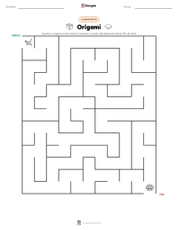 Vista previa de la hoja de trabajo imprimible de Origami