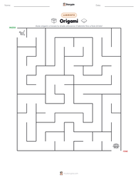 Anteprima della scheda stampabile di Origami