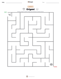 Podgląd drukowalnego arkusza ćwiczeń Origami