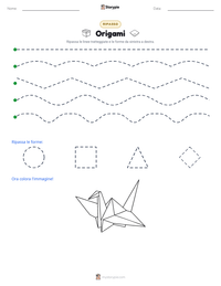 Anteprima della scheda stampabile di Origami