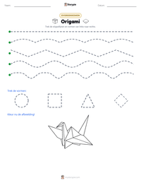 Origami afdrukbare werkblad voorbeeld
