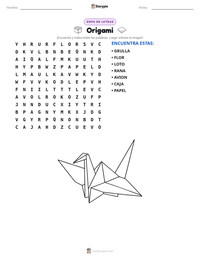 Vista previa de la hoja de trabajo imprimible de Origami