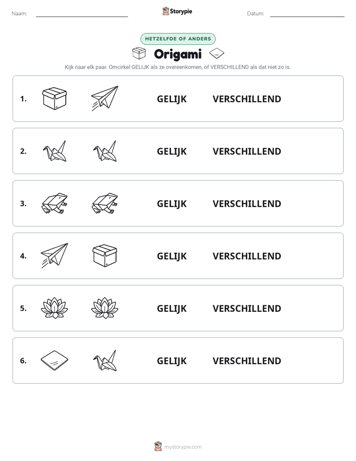 Zelfde of Verschillend