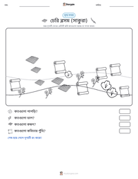 চেরি ব্লসম (সাকুরা) মুদ্রণযোগ্য কাজের পৃষ্ঠার প্রিভিউ