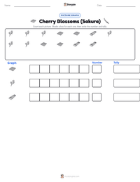 Cherry Blossoms (Sakura) printable worksheet preview