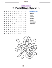 Anteprima della scheda stampabile di Fiori di Ciliegio (Sakura)