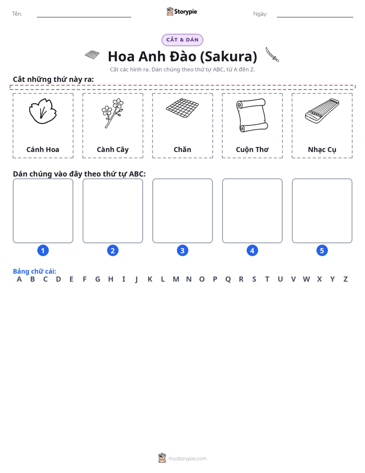 Cắt & Dán Chữ Cái