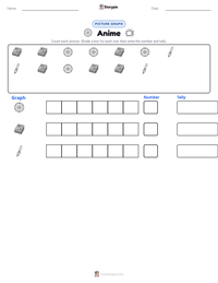 Anime printable worksheet preview