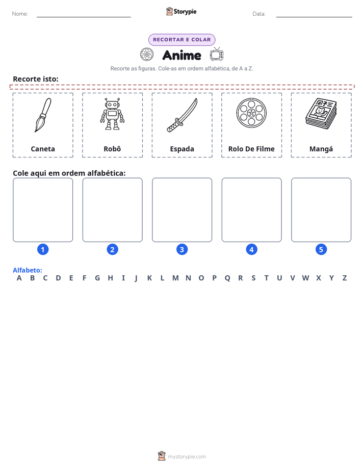 Recortar & Colar Alfabeto