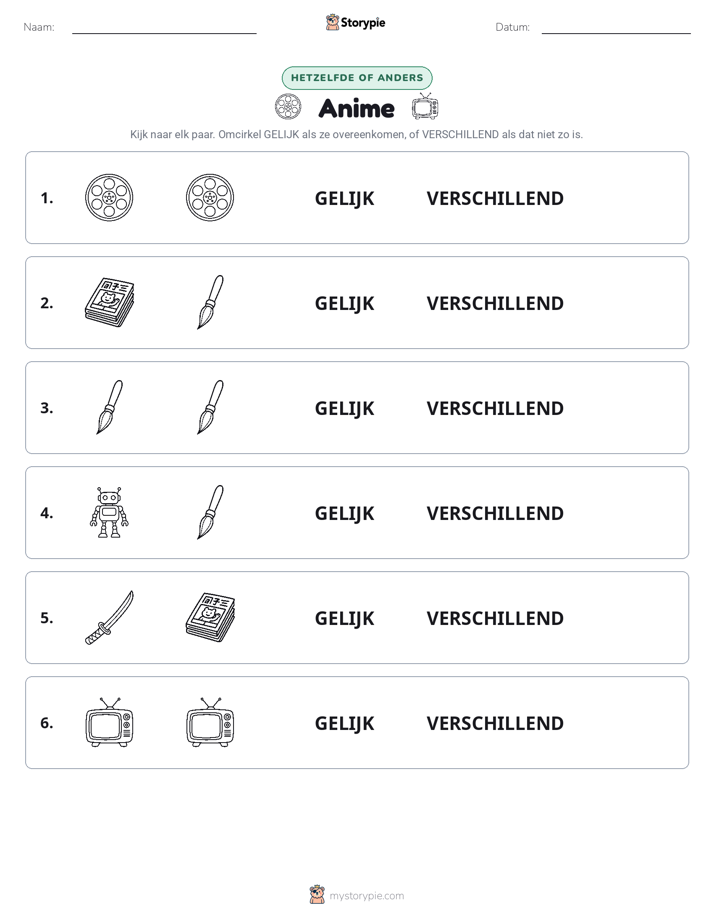 Zelfde of Verschillend