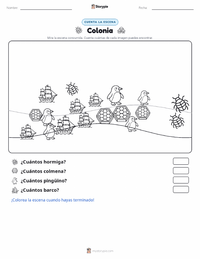 Vista previa de la hoja de trabajo imprimible de Colonia