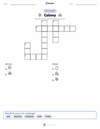 Colony printable worksheet preview