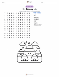Colony printable worksheet preview