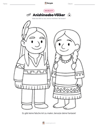 Anishinaabe-Völker druckbare Arbeitsblatt Vorschau