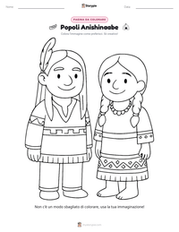 Anteprima della scheda stampabile di Popoli Anishinaabe