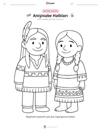 Anişinabe Halkları yazdırılabilir çalışma sayfası önizlemesi