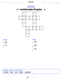 Anishinaabe Peoples printable worksheet preview