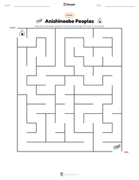 Anishinaabe Peoples printable worksheet preview