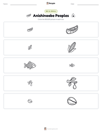 Anishinaabe Peoples printable worksheet preview