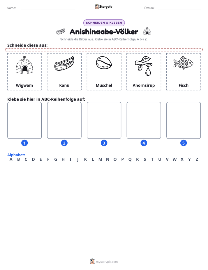 Schneiden & Einfügen Alphabet