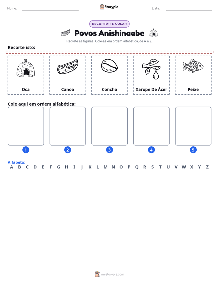 Recortar & Colar Alfabeto