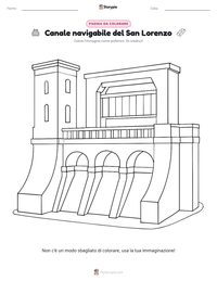 Pagina da colorare di Via navigabile del San Lorenzo per bambini