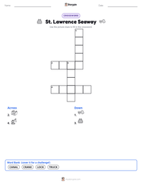 St. Lawrence Seaway printable worksheet preview
