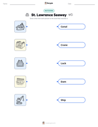 St. Lawrence Seaway printable worksheet preview