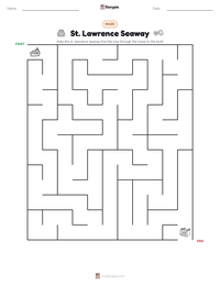 St. Lawrence Seaway printable worksheet preview