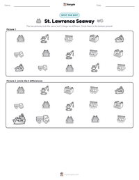 St. Lawrence Seaway printable worksheet preview