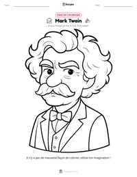 Aperçu de la feuille de travail imprimable Mark Twain