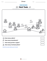 Mark Twain printable worksheet preview