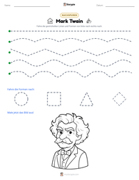 Mark Twain druckbare Arbeitsblatt Vorschau