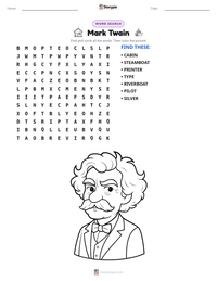 Mark Twain printable worksheet preview