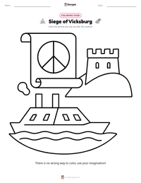 Siege of Vicksburg coloring page for kids