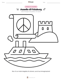 Pagina da colorare di Assedio di Vicksburg per bambini