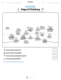 Siege of Vicksburg printable worksheet preview