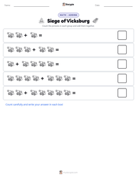 Siege of Vicksburg printable worksheet preview