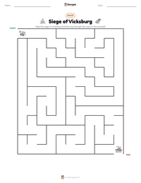 Siege of Vicksburg printable worksheet preview