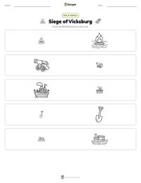 Siege of Vicksburg printable worksheet preview
