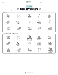 Siege of Vicksburg printable worksheet preview