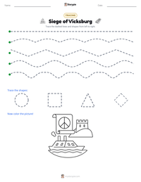 Siege of Vicksburg printable worksheet preview
