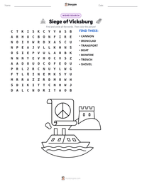 Siege of Vicksburg printable worksheet preview