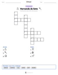 Hernando de Soto printable worksheet preview