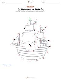 Hernando de Soto printable worksheet preview